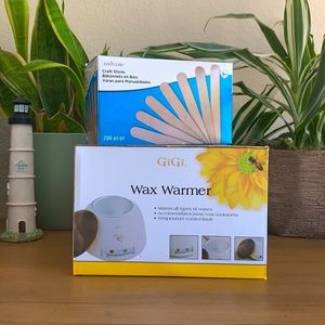 EUC Gigi Wax Warmer with Wooden Applicator Sticks